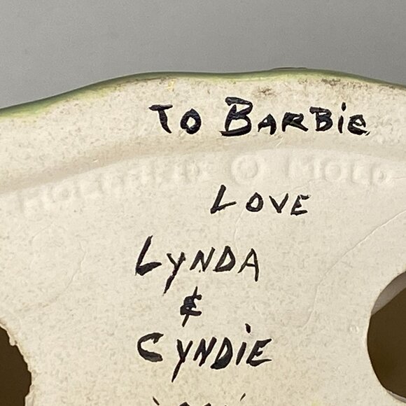 Vintage Holland Mold Anthropomorphic Bunnies Easter Egg Figurine Dated 1960 - Picture 7 of 8